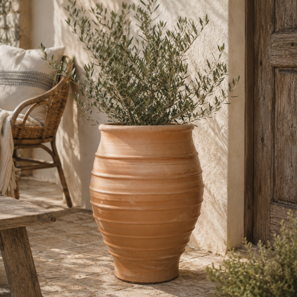 MONETA UK Handcrafted Cretan Fraska Terracotta Pot