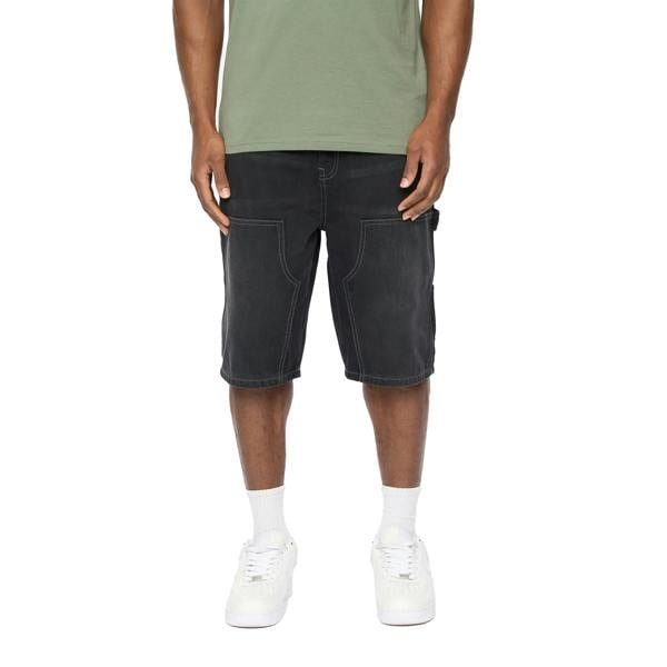 Crosshatch Mens Teleman Denim Shorts - Charcoal - 