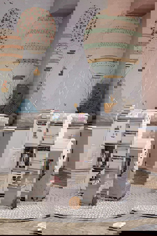 Living and Home Children's Landing Train Cute Toy Clothes and Books Storage Rack