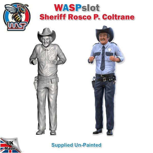 MCSlots Dukes Of Hazzard Rosco Unpainted Figure 1:24 Scale Wasp Ro 24