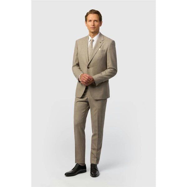 Ted Baker Tailored Fit Oatmeal Stretch Flannel Jacket