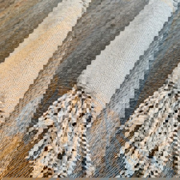 Cotton and Olive Alya Linen Hammam Hand Towel, Natural