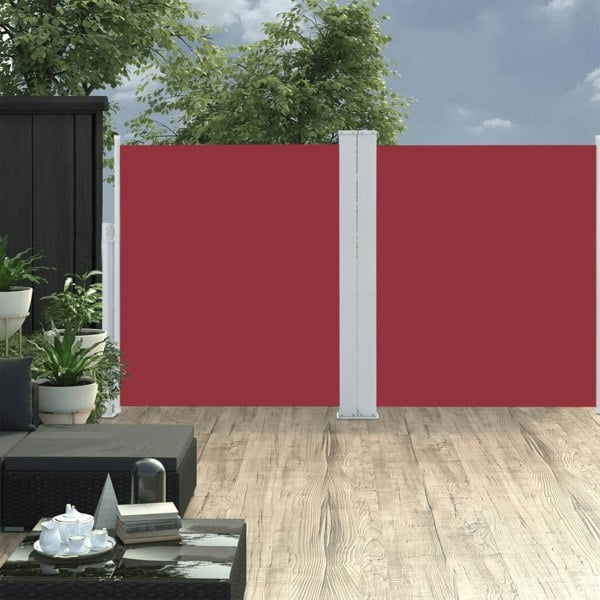 Berkfield Retractable Side Awning Red 160x600 cm