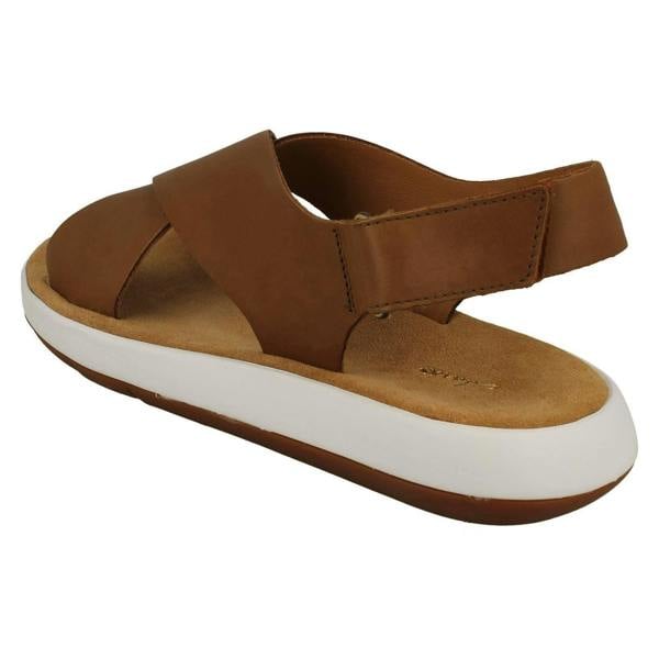 Clarks Ladies Clarks Unstructured Cross Detailed Wedge Heel Sandals Jemsa Cross