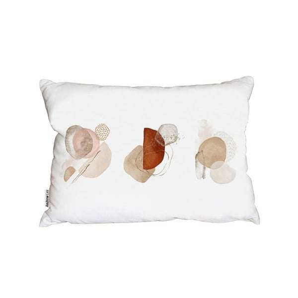 Benjamin Tate Design Terracotta, Orange, Blush, Pink, Ivory, Beige Watercolor Illustration And Gold Elements (Outdoor Cushion)
