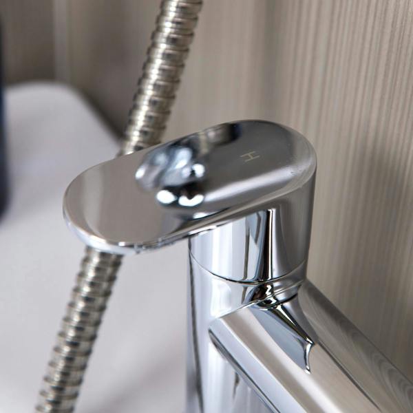 Flode Roxen | Bath Shower Mixer Tap | Including Handset and Holder | Chrome