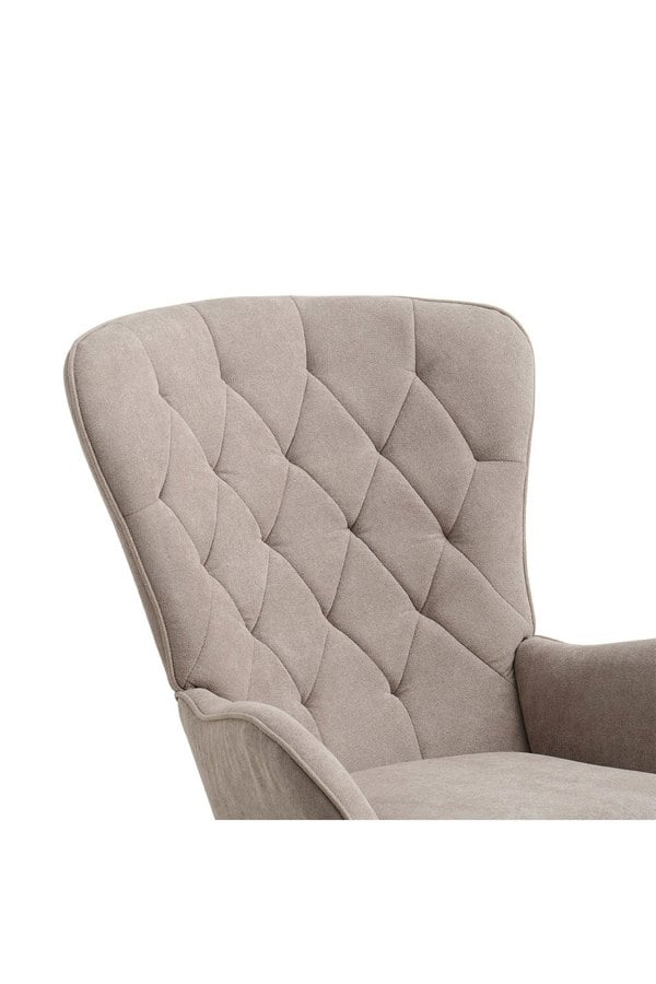 Living and Home Modern Terry Cloth Diamond Check Tufted Rocking Chair
