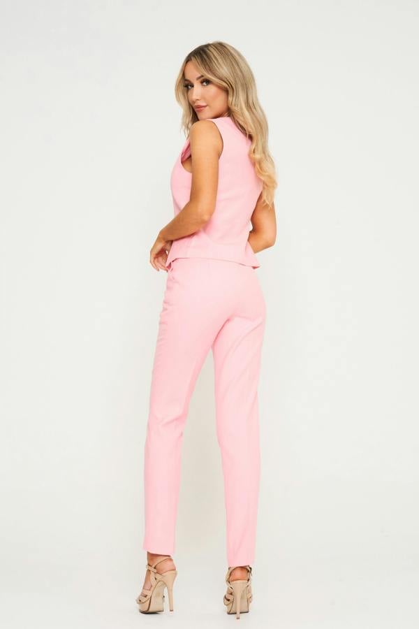 LuvForever Pink 3-Piece Trouser Suit