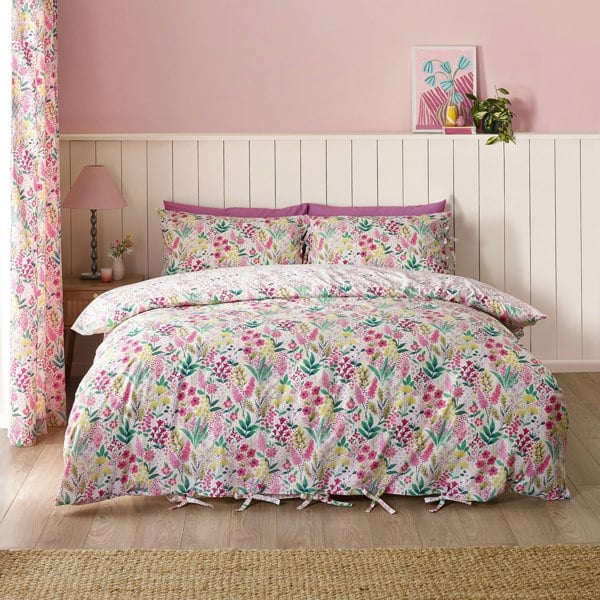 Catherine Lansfield Tilly Floral Reversible Duvet Cover Set