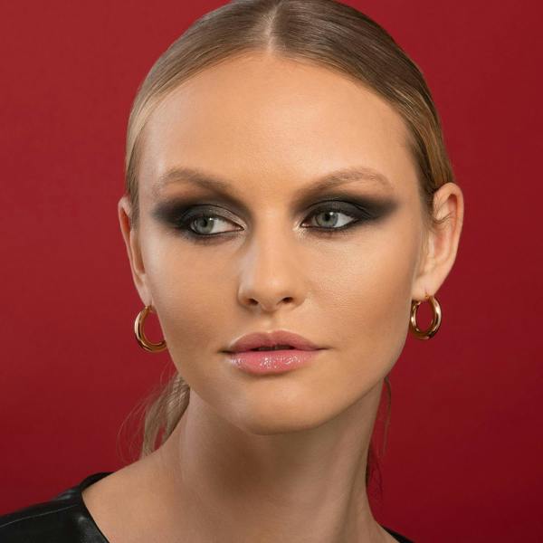 Chunky Rose Gold Hoop Earrings for Women - namana.london