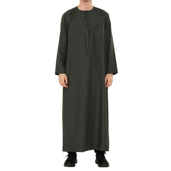 TT-008 - Men's Emirati Omani Arab Tassel Thobe - Green - Thobez - 22