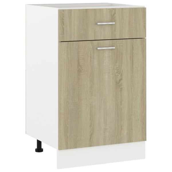 Berkfield Drawer Bottom Cabinet Sonoma Oak 50x46x81.5 cm Engineered Wood