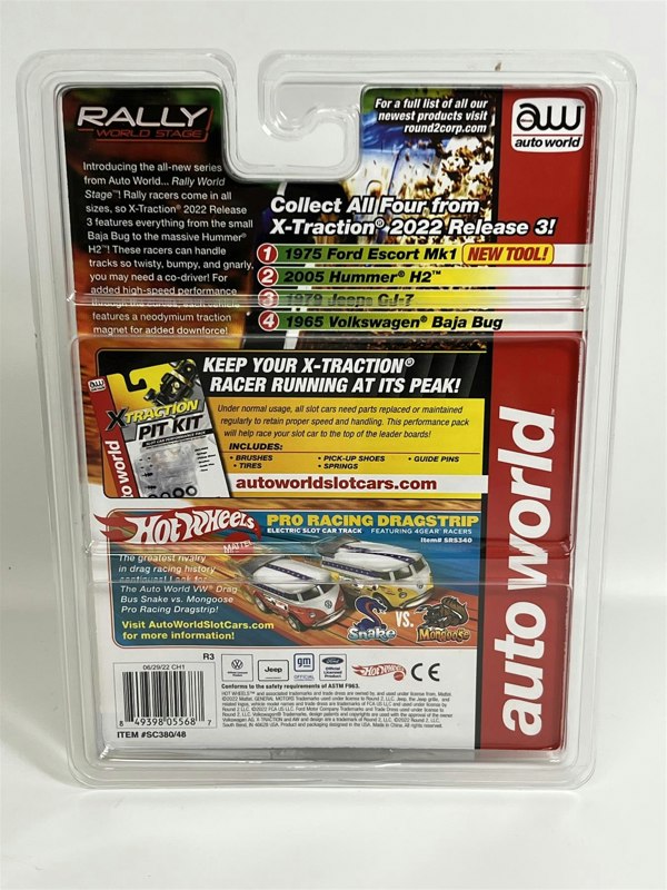 Auto World Slot Cars 2005 Hummer H2 #3128 HO Scale Slot Car X Traction Rally Auto World SC380-2