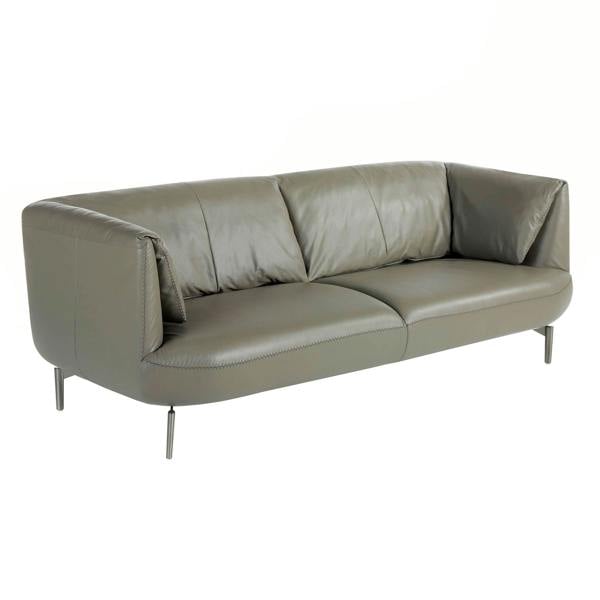 Angel Cerdá Grey leather sofa 6036/6037