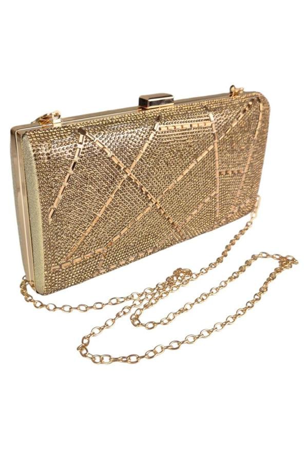 Paulo Due Abstract Diamante & Rhinestone Clutch Bag