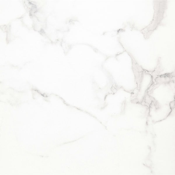 Furniture To Go Dice Round Coffee Table Set of 2 in White Marble and Carrara Rough Paper