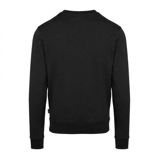 Aquascutum Mens Ribbed Collar Sweatshirt - Black - 