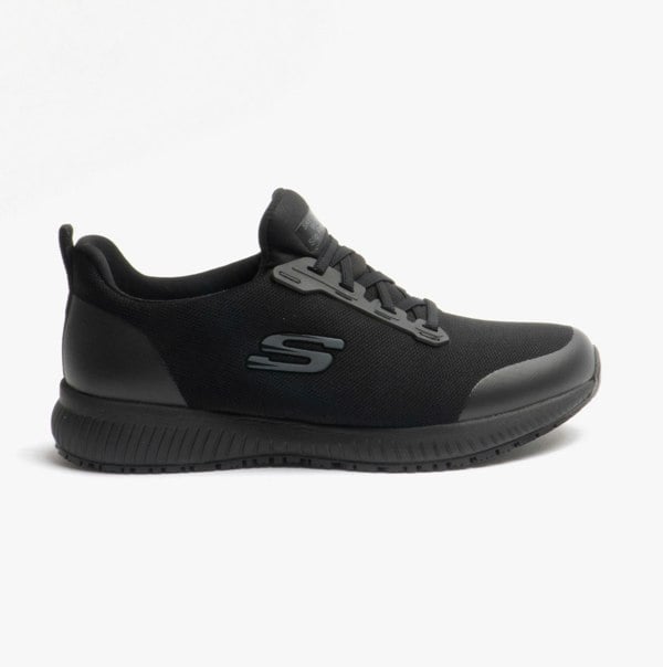 Skechers Work 77222WEC SQUAD WIDE FIT SR Womens Occupational Trainers Black