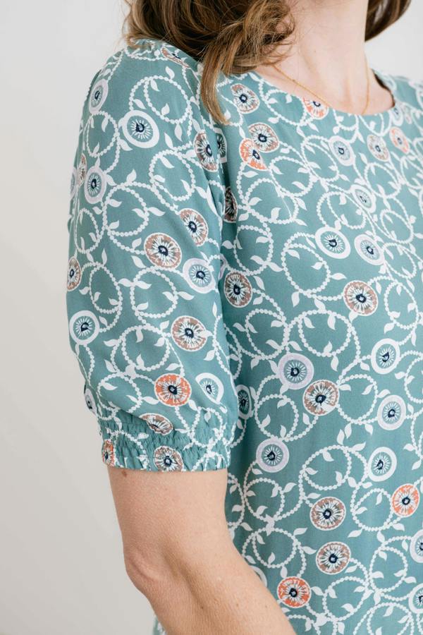 Lily & Me Meadow Printed Top Ocean
