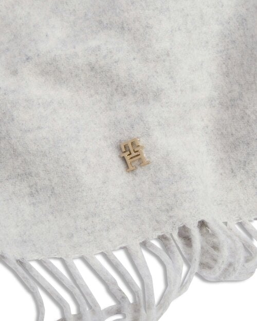Tommy Hilfiger TH Elevated Chic Womens Woven Scarf - Light Grey Heather