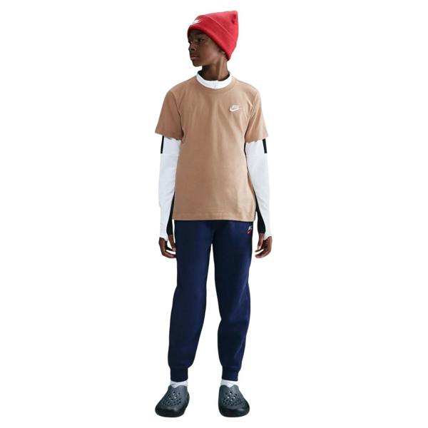 Nike Childrens/Kids Futura Classic Logo Regular T-Shirt - Hemp/White - 