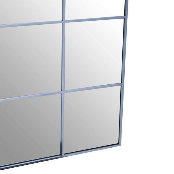 Interiors by Premier Oriel Grid Wall Mirror with Silver Finish Frame