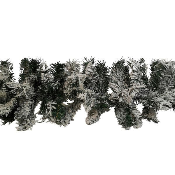 Samuel Alexander 2.7m Green Snow Flocked Christmas Garland with 190 Tips