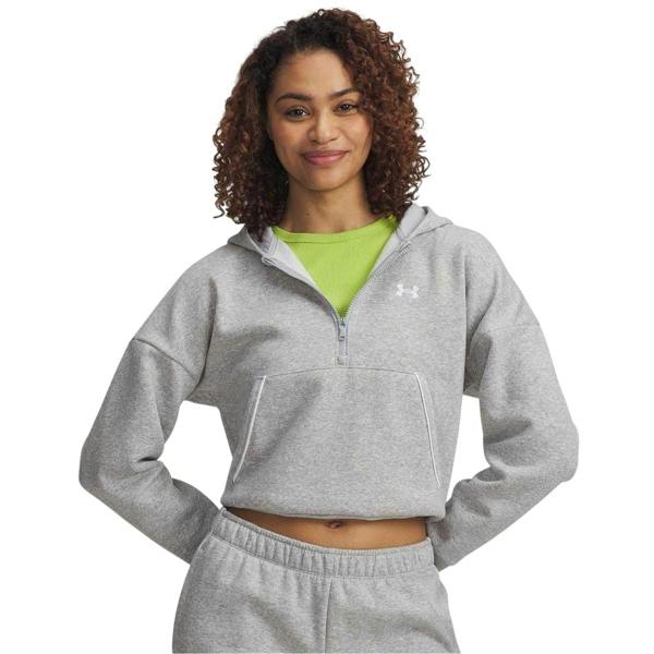 Under Armour Womens/Ladies Rival Hooded Relaxed Fit Sweatshirt - Grey Heather - 