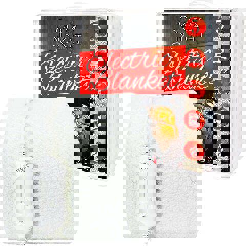 Cozy Night Single Size Electric Blanket Heated with 3 Heat Settings - Quick Fit Underblanket - Fleece Material Machine Washable