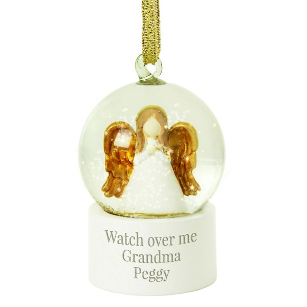 Personalised Memento Company Personalised Angel Message Glitter Snow Globe