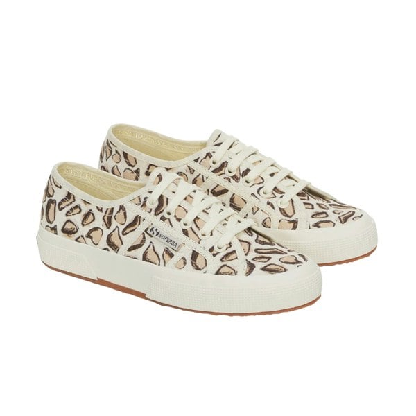 Superga Womens 2750 Giraffe Print Trainers - Beige Natural