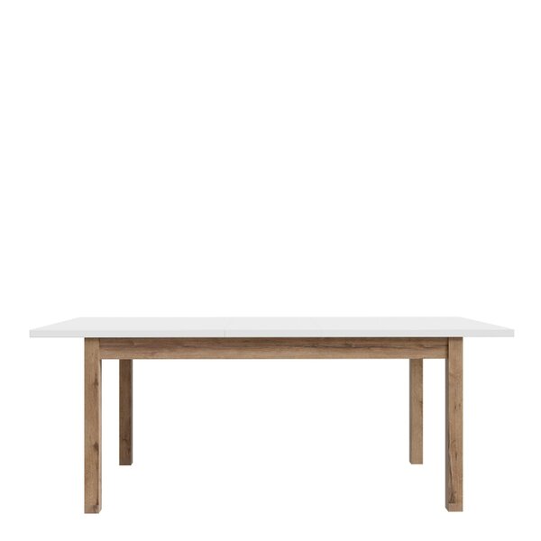 Wyld Haus Zaragoza 207cm Extendable Light Grey Top Dining Table with Oak Base
