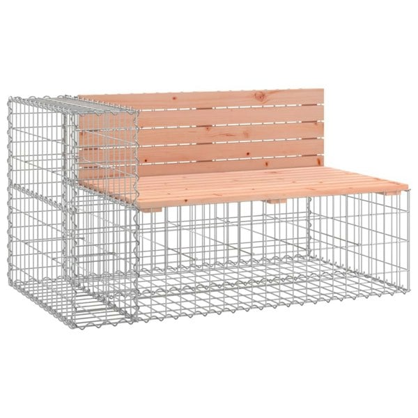 Berkfield Garden Bench Gabion Design 122x71x65.5 cm Solid Wood Douglas