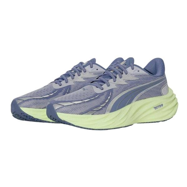 Puma Mens Velocity Nitro 4 Trainers - Silver/Lime - 