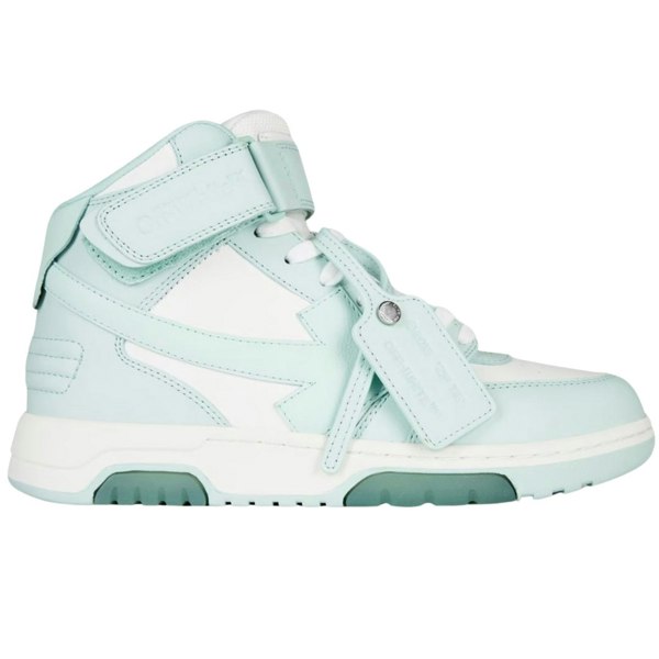 Off-White Out Of Office Mid Top Mint Leather Sneakers