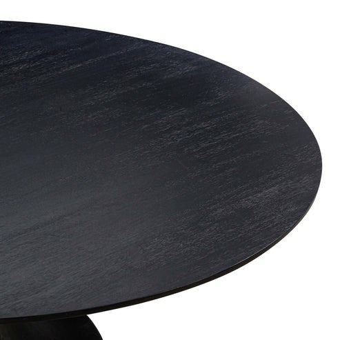 Furniture Edit Gevra Black Acacia & Faux Plaster Dining Table