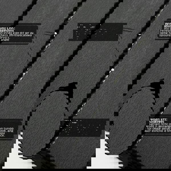 Nicoman Pack of 12 Polydeck PVC Decking Tiles - Black