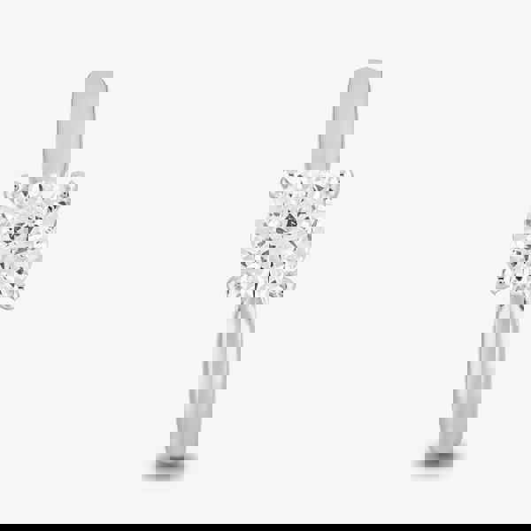 Starbright Silver 6mm Four Claw Round Cubic Zirconia Ring R6025(6M) 3A