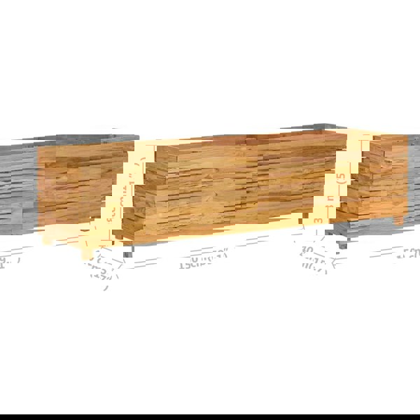 Berkfield Raised Bed 150x40x38 cm Solid Wood Teak and Steel