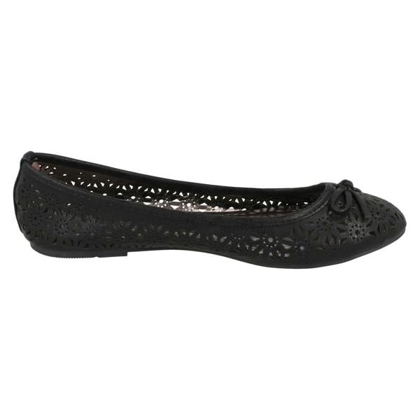 Spot On Ladies Spot On Slip On Ballerina Shoes F80037