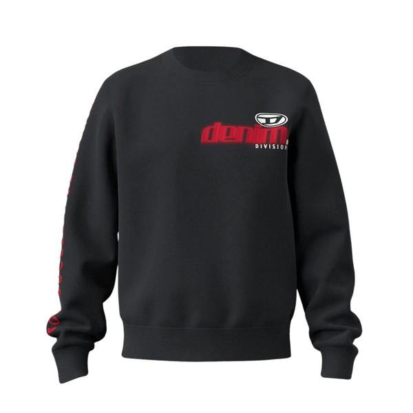 Diesel Unisex Adult Denim Division Sweatshirt - Caviar - 