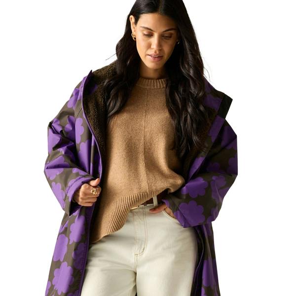 Regatta Womens/Ladies Orla Kiely Sun Daisy Changing Robe - Purple - 