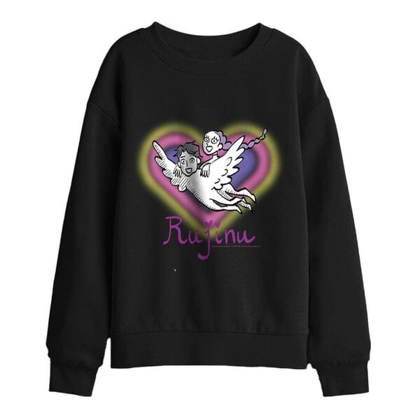 K-Pop Demon Hunters Childrens/Kids Huntrix Saja Boys Rujinu Heart Sweatshirt - Black