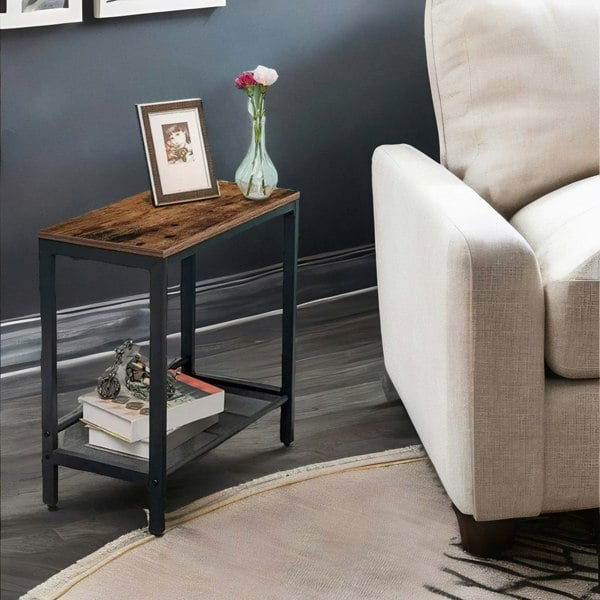 Rafaelo Mobilia Small Side Table with Flat or Slant Adjustable Shelf