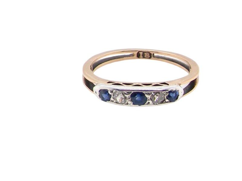 A vintage Sapphire and Diamond Ring