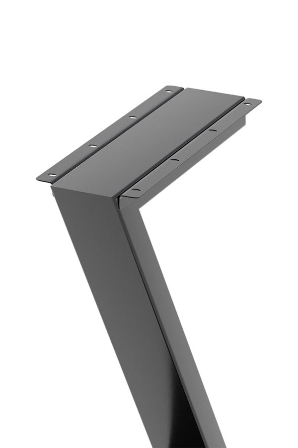 Living and Home 40cm/15.75 inch 2Pcs Black Z-shaped Anti-Slip Metal Table Legs Furniture Replacement Legs for Coffee Table, Bench