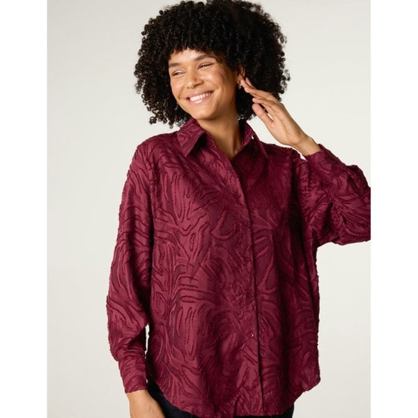 Blue Vanilla Burnact Oversized Shirt