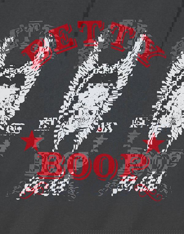 Betty Boop Womens Grey Fan Club Short Sleeved T-Shirt