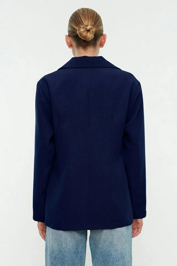 WOVCOR Oversize Lined Woven Blazer Jacket