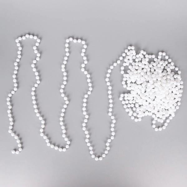 24ft White Shiny Bead Chain Christmas Garland for Tree, Wreath and Festive DIY Decoration image 9